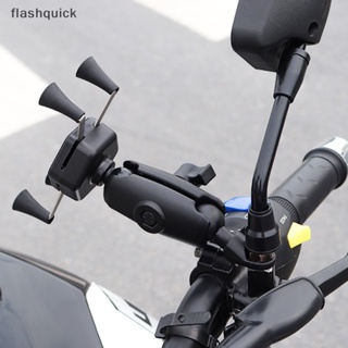 Flashquick ฐานมุมรถจักรยานยนต์ พร้อมอะแดปเตอร์หัวบอล 1 นิ้ว รู 10 มม. สําหรับเมาท์ RAM Nice