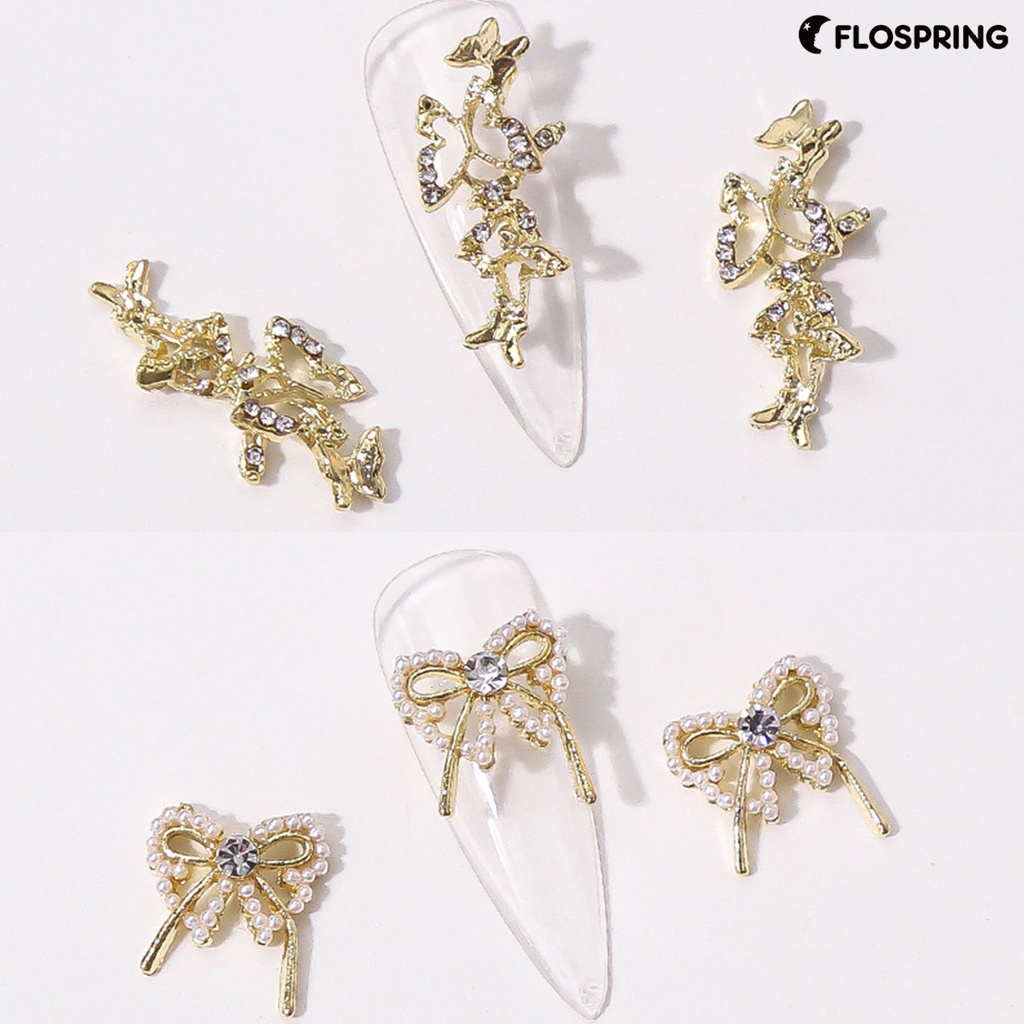 flospring-โบว์-ไข่มุกเทียม-พลอยเทียม-รูปหัวใจ-3d-สําหรับตกแต่งเล็บ-งานฝีมือ-diy-10-ชิ้น