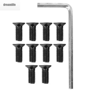 【DREAMLIFE】Screws Parts Supply Kit Electric Scooter Nuts Stainless steel Black Tool 10Pcs