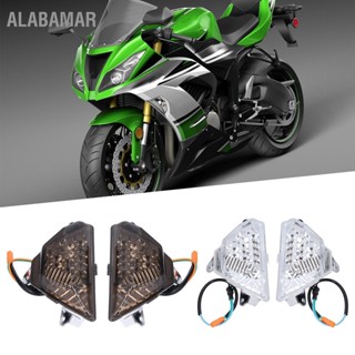 ALABAMAR 2PCS ไฟเลี้ยวด้านหน้า LED ซ้ายขวาสำหรับ KAWASAKI NINJA 1000 2017-2021