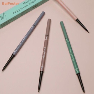 [BaiPester] ดินสอเขียนคิ้ว แบบสองหัว ละเอียดมาก กันน้ํา กันเหงื่อ ธรรมชาติ ยาว เลเซอร์ แต่งหน้า ดินสอเขียนคิ้ว