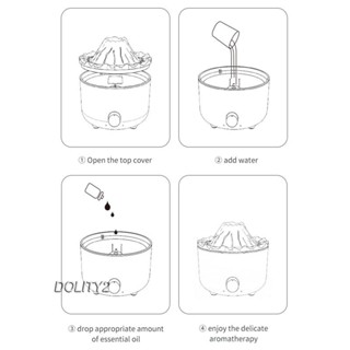 [Dolity2] เครื่องทําความชื้น กระจายน้ํามันหอมระเหย แบบพกพา สําหรับโยคะ กลางคืน สํานักงาน