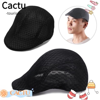 Cactu หมวกเบเร่ต์ หมวกตาข่าย ระบายอากาศ ปรับได้ สไตล์ฤดูร้อน