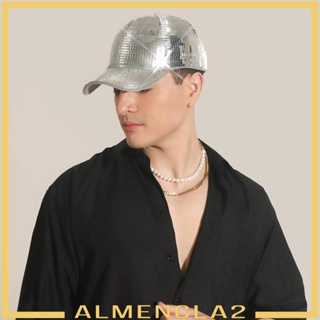 [Almencla2] หมวกกระจกดิสโก้ ประดับกลิตเตอร์ สําหรับตกแต่งเวที งานแต่งงาน ไนท์คลับ