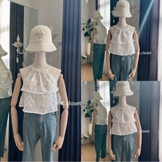 เสื้อแขนกุด ระบาย2 ชั้น