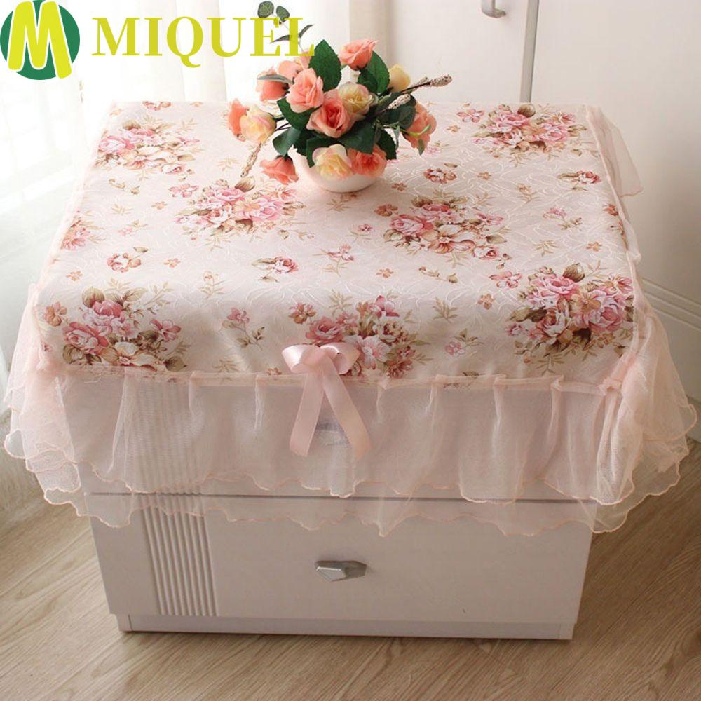 รูปภาพของMiquel ผ้าคลุมโต๊ะทรงสี่เหลี่ยมลายลูกไม้ดอกไม้สีชมพูกันฝุ่นขนาด 75x80 ซม. หลากสีสําหรับตกแต่งลองเช็คราคา