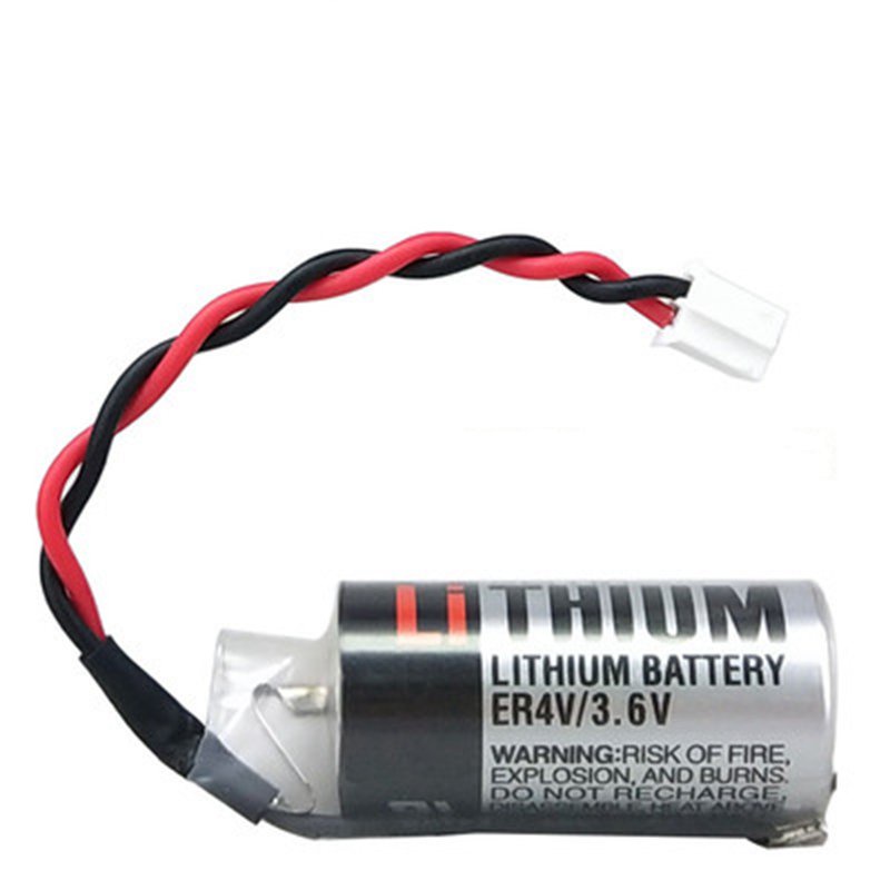 1pce ER4V 3.6V PLC ควบคุมอุตสาหกรรมแบตเตอรี่ลิเธียมพร้อมปลั๊กสีขาว ...