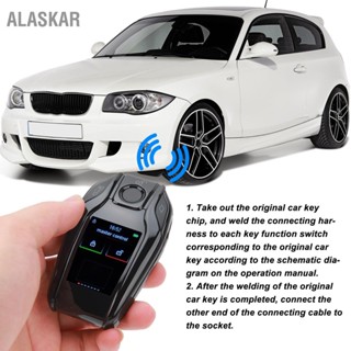  ALASKAR กุญแจรถระยะไกลอัจฉริยะหน้าจอ LCD Anti Lost ล็อคอัตโนมัติปลดล็อค Keyless Entry ล็อคอัตโนมัติ Key Fob สำหรับ One Click