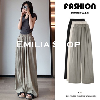 EMILIA SHOP กางเกงขายาว กางเกงเอวสูง ผู้หญิงสไตล์เกาหลี เสื้อผ้าแฟชั่นผู้หญิง 2023 ใหม่ A29L01S 0517