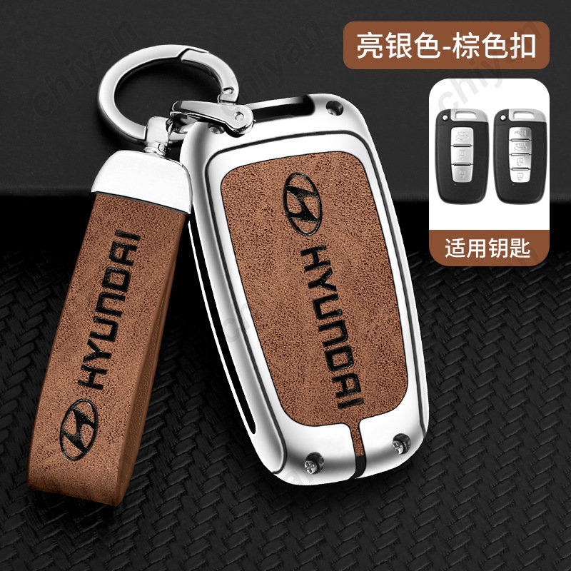 เคสกุญแจรีโมตรถยนต์-หนังแท้-ผสมสังกะสี-สําหรับ-hyundai-tucson-ix35-veloster-azera-i30-sonata-elantra-solaris-accent-sonata-8-9