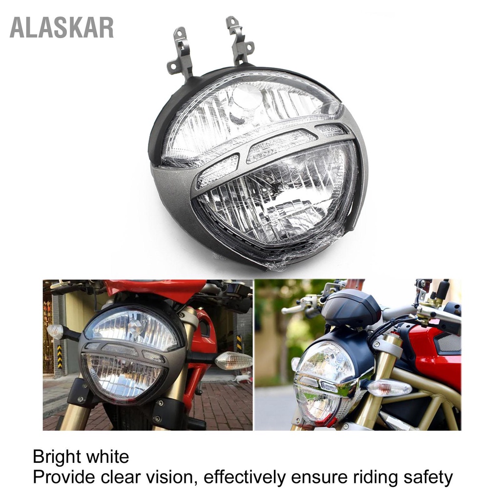 alaskar-ไฟหน้ารถจักรยานยนต์กันน้ำไฟหน้าวงเล็บสำหรับ-ducati-monster-1100-1100s-m1000-696-795-796