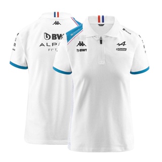 F1 เสื้อยืดโปโล แขนสั้น คอปก ลาย Alpine Arbine Fleet สําหรับผู้ชาย 2023