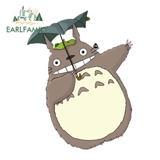 Earlfamily สติกเกอร์ ลายการ์ตูนอนิเมะ Totoro กันน้ํา 13 ซม. x 9.9 ซม. สําหรับติดตกแต่งรถยนต์ สเก็ตบอร์ด รถเข็น