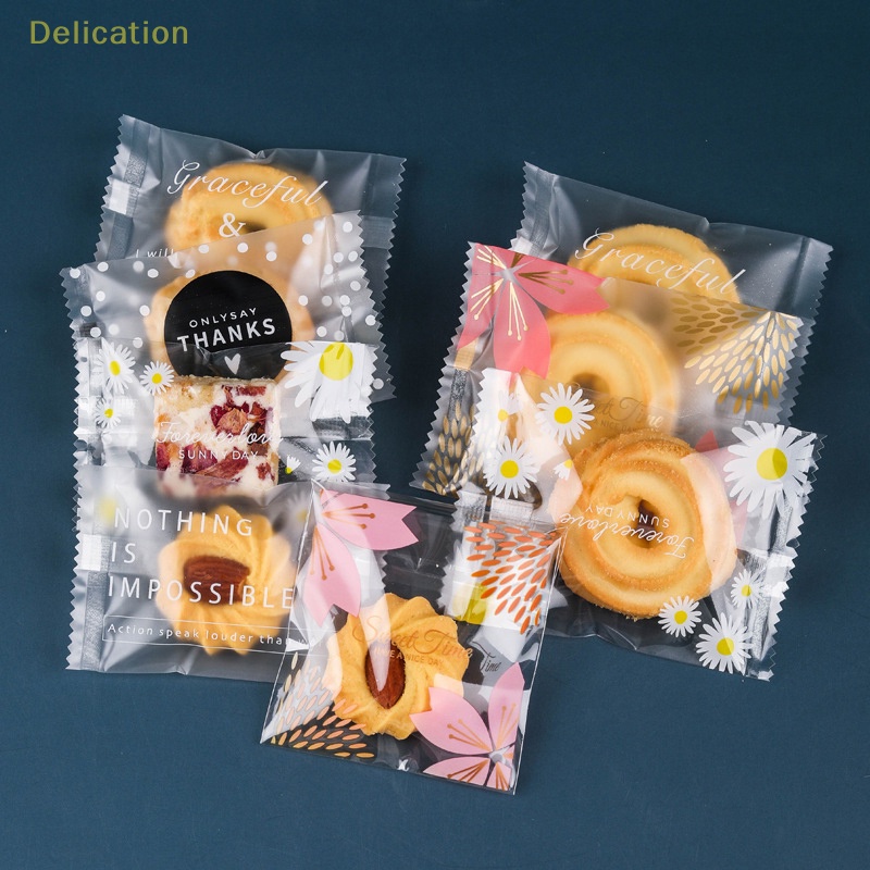 delication-ถุงพลาสติก-แฮนด์เมด-สําหรับใส่ขนมไหว้พระจันทร์-เค้ก-บิสกิต-คุกกี้-100-ชิ้น