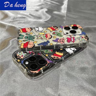 เคสมือถือ แบบนิ่ม ลายชินจัง กันรอยขีดข่วน กันกระแทก สําหรับ Apple 14 Pro Max 13 Iphone 12 11 7 8 Plus DDXH