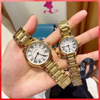 [C.R] นาฬิกาคู่ นาฬิกาข้อมือผู้หญิง นาฬิกาผู้ชาย นาฬิกาข้อมือควอตซ์แฟชั่น สายแสตนเลส สําหรับผู้ชาย และผู้หญิง 71732