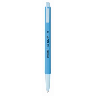 MONAMI ปากกาลูกลื่น รุ่น 153  หมึกน้ำเงิน ขนาด 0.5 มม. ด้ามสีฟ้า