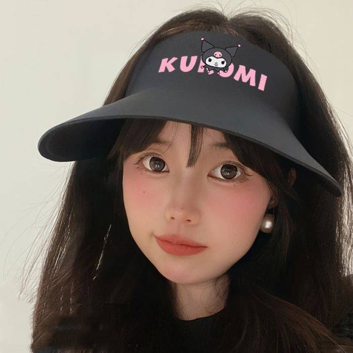23-hello-kitty-kuromi-หมวกกันแดด-ลายการ์ตูนน่ารัก-พับได้-กันแสงอัลตราไวโอเลต-upf50