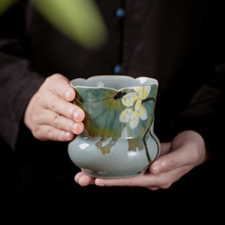 Ice Glaze Xiahe Jianshui [Huayun] ชุดถ้วยชาเซรามิค สร้างสรรค์ สําหรับครัวเรือน [A016]