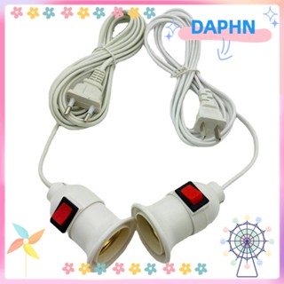 Daphs E27 ฐานไฟ ปลั๊ก EU US ต่อขยาย สายเคเบิล โคมไฟ พร้อมสายเคเบิล