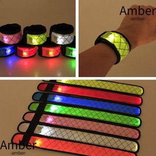 Amber ปลอกแขนไฟ LED สําหรับวิ่ง เล่นกีฬากลางแจ้ง