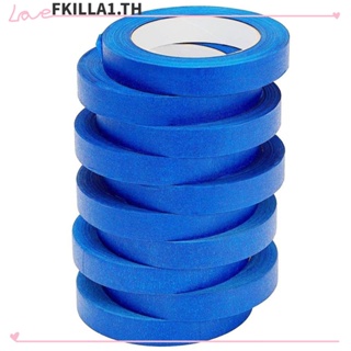 Faccfki เทปกระดาษกาว สีฟ้า 1 นิ้ว x 55 หลา สําหรับตกแต่งภาพวาด 10 แพ็ก