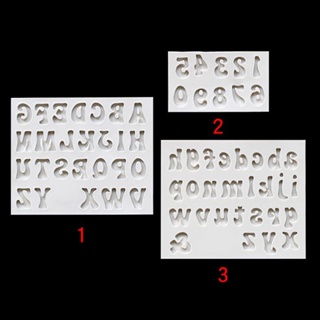 Fbth แม่พิมพ์ซิลิโคน รูปตัวอักษร ตัวเลข และตัวเลข 3D สําหรับตกแต่งเค้ก ฟองดองท์ QDD