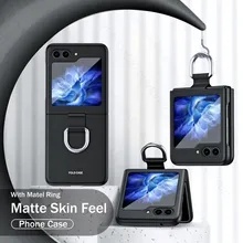 เคสโทรศัพท์มือถือแบบแข็ง กันกระแทก พร้อมสายคล้อง สําหรับ Samsung Z Flip 5 Z Flip 5 ZFlip5 ZFlip5 ZFlip5