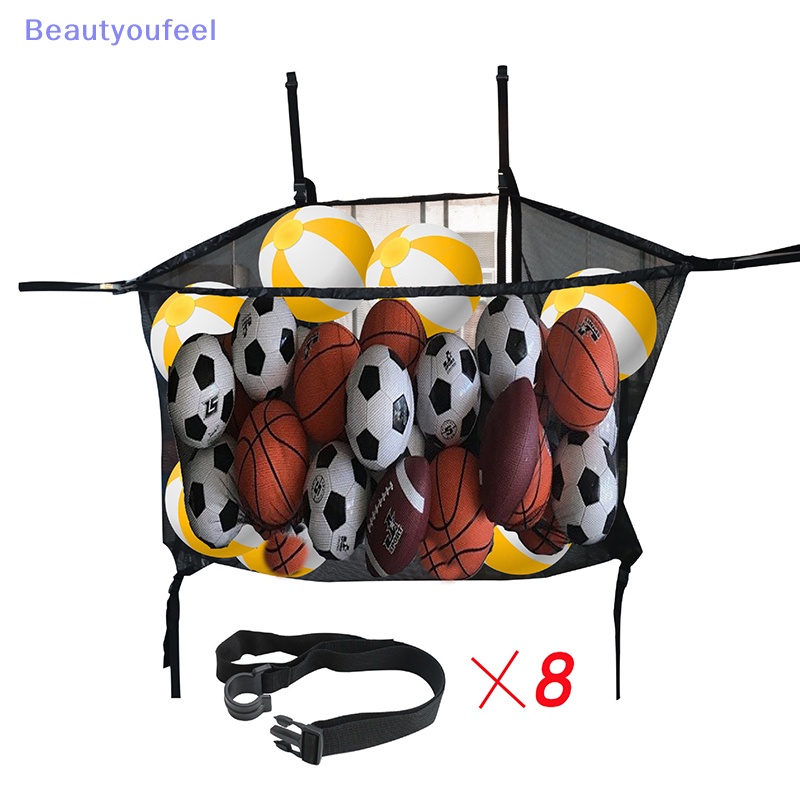 beautyoufeel-กระเป๋าตาข่าย-แบบแขวนรั้ว-ขนาดใหญ่-สําหรับเก็บของเล่นสระว่ายน้ํา