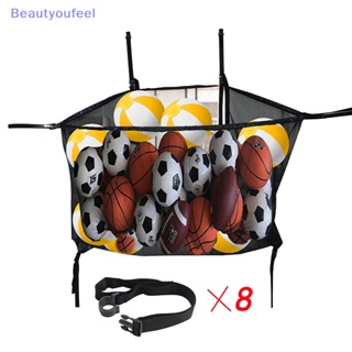 [Beautyoufeel] กระเป๋าตาข่าย แบบแขวนรั้ว ขนาดใหญ่ สําหรับเก็บของเล่นสระว่ายน้ํา