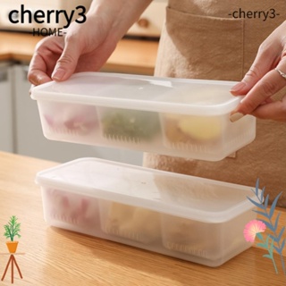Cherry3 กล่องผัก กระเทียม อเนกประสงค์ แบบสองชั้น พร้อมฝาปิด