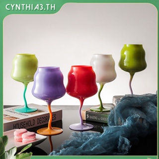 Cream Goblet Medieval Retro Crystal Glass ของตกแต่งบ้านถ้วย Sparkling Wine Glass ถ้วยน้ำผลไม้สำหรับเครื่องดื่มเย็น Cynthia