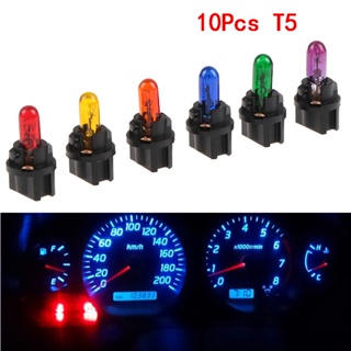 10 ชิ้น T5 SMD LED รถยนต์ ยานยนต์ เปล่งแสง ไดโอด เครื่องวัด แดชบอร์ด หลอดไฟ หลอดไฟ ภายในรถยนต์ โคมไฟแสดงสถานะ