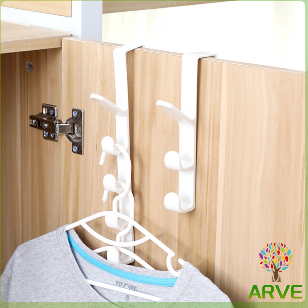 ที่แขวนประตู-ตะขอแขวนประตู-5-ขอ-ที่แขวนของเกี่ยวประตู-ส่งคละสี-back-door-multipurpose-hanger