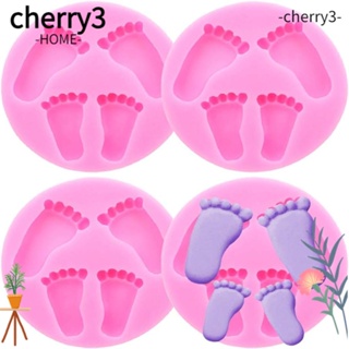 Cherry3 แม่พิมพ์ซิลิโคนเรซิ่น 9.9*9.9 ซม. สีชมพู สําหรับทําขนมช็อคโกแลต ฟองดองท์ 4 ชิ้น