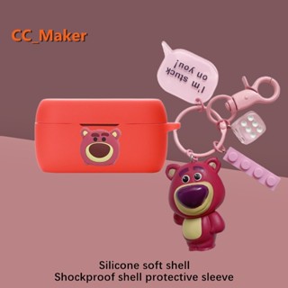 For JBL TUNE115 TWS Protective Case Cute Strawberry Bear Piggy Keychain Pendant JBL T115 TWS Silicone Soft Case Cartoon Crayon Shin-chan Sesame Street Pendant JBL Live Free NC Shockproof Case Protective Case JBL Live Free NC Cover Soft Case