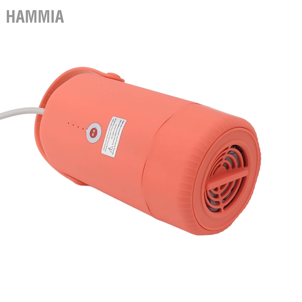 hammia-เครื่องอบผ้าแบบพกพาเครื่องอบผ้าขนาดเล็กพร้อมท่ออบรองเท้าสำหรับการเดินทางกลับบ้านซักรีดสีส้ม