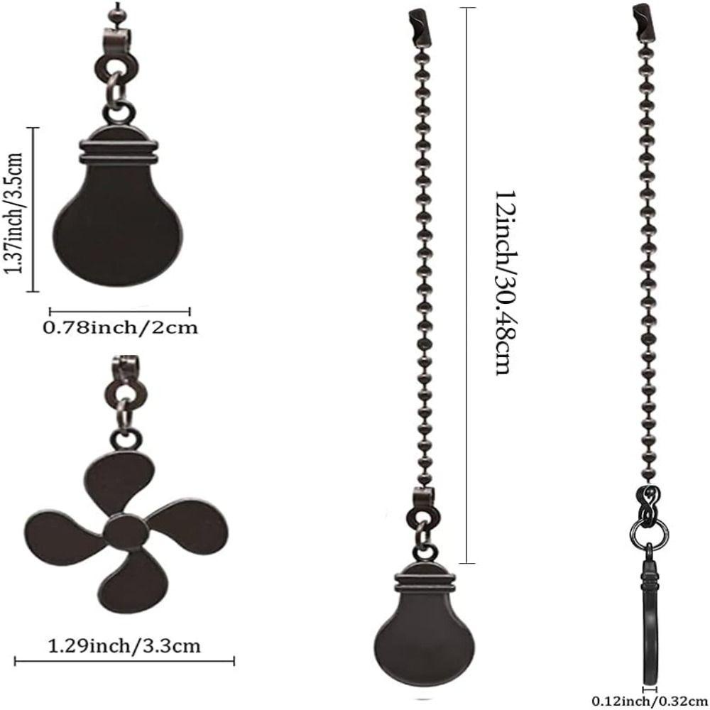 faccfki-สายโซ่ต่อขยายพัดลมเพดาน-12-นิ้ว-สีเงิน-จี้ลูกบอล-3-มม-สําหรับพัดลม-4-ชิ้น