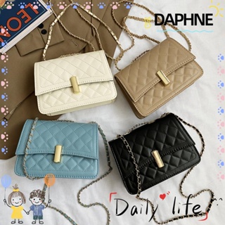Daphne กระเป๋าถือ กระเป๋าสะพายไหล่ แฟชั่นสําหรับสตรี ลายสี่เหลี่ยมขนมเปียกปูน