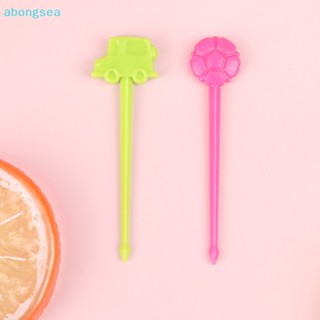 Abongsea ส้อมจิ้มผลไม้ เบนโตะ อาหาร รูปการ์ตูนหุ่นยนต์ เครื่องบิน ฟุตบอล ขนาดเล็ก สําหรับตกแต่งกล่องอาหารกลางวัน 16 ชิ้น