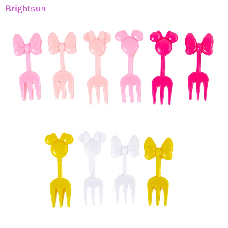 brightsun-ส้อมจิ้มผลไม้-ขนมเค้ก-เบนโตะ-ขนมหวาน-อาหารกลางวัน-ขนาดเล็ก-10-ชิ้น