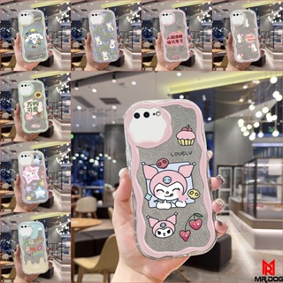 เคส iPhone 6 6S 7 8 PLUS เคสโทรศัพท์ใสลายครีมพร้อมบัตรเพชร