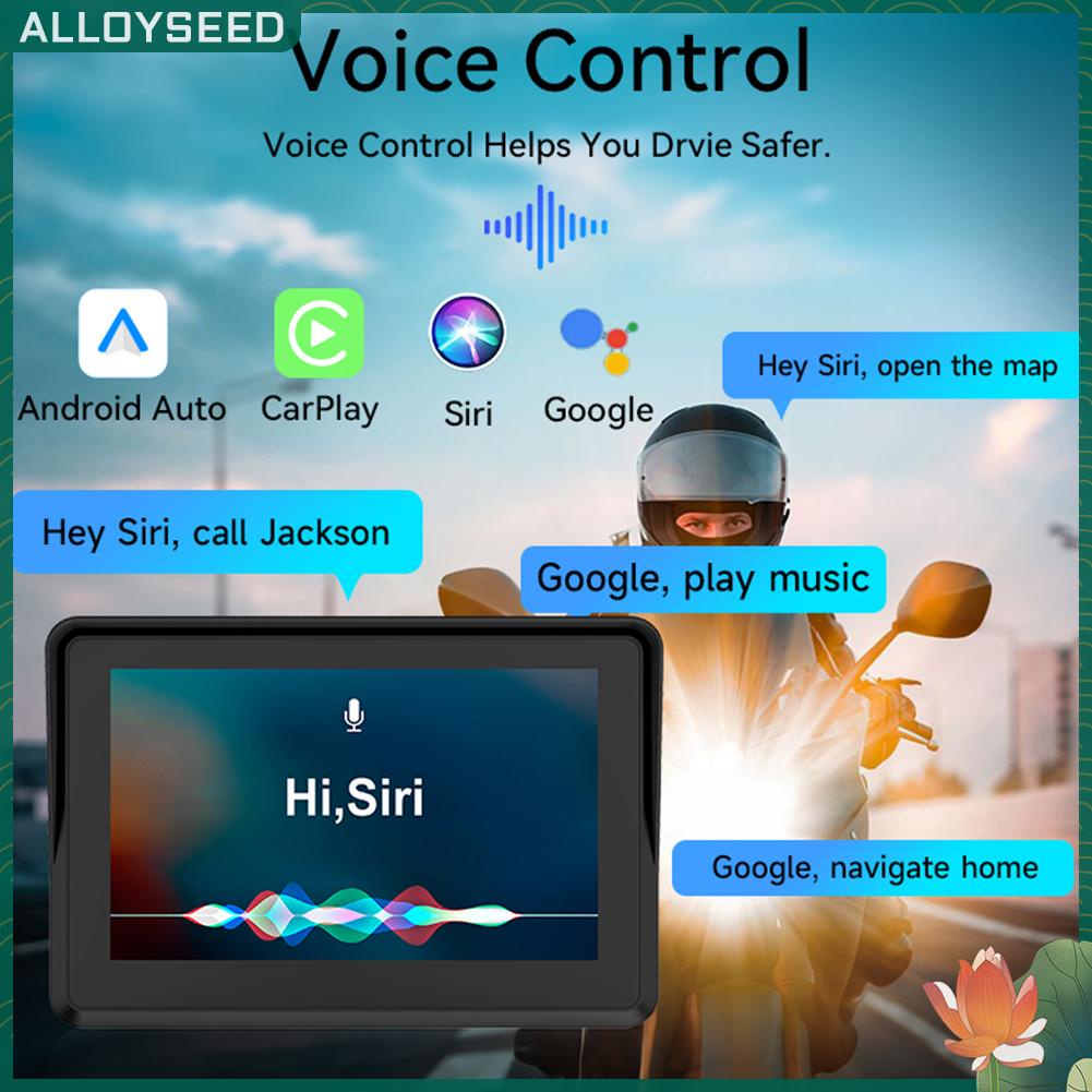 เมล็ดพันธุ์อัลลอย-คุณภาพสูง-เครื่องนําทาง-gps-รถจักรยานยนต์-5-นิ้ว-รถจักรยานยนต์-ไร้สาย-android-สเตอริโออัตโนมัติ-carplay-จอแสดงผล-กันน้ํา-เครื่องส่งสัญญาณ-fm-tf-64g