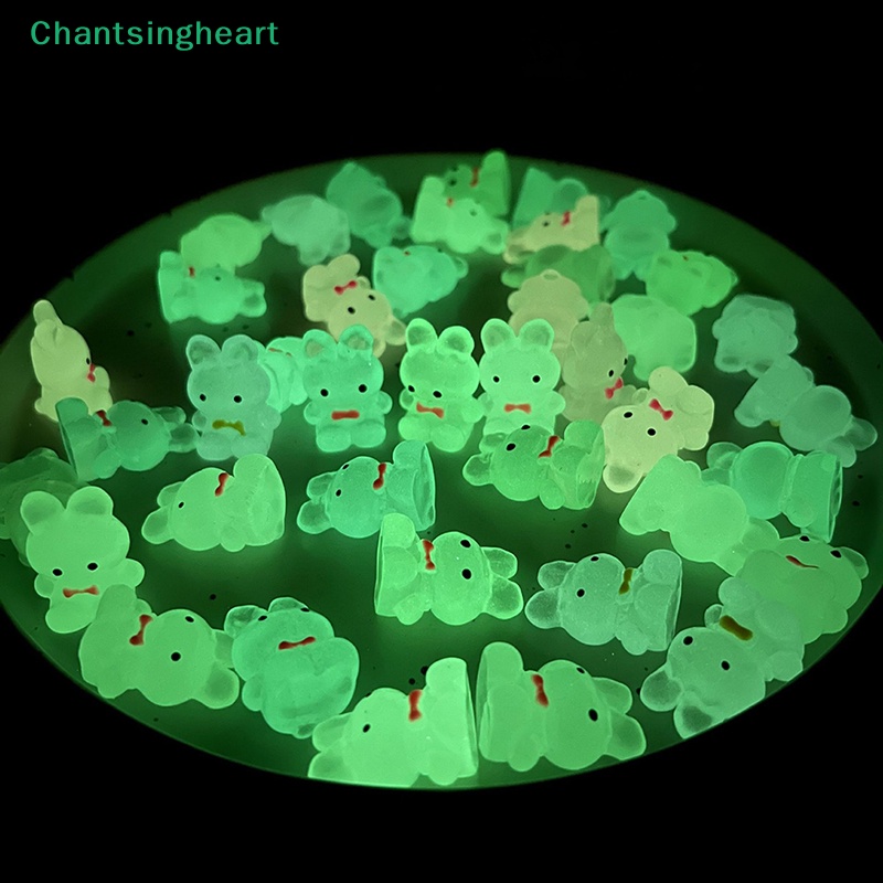 lt-chantsingheart-gt-ตุ๊กตากระต่ายเรซิ่นเรืองแสง-ขนาดเล็ก-สําหรับตกแต่งบ้าน-รถยนต์-ลดราคา-5-ชิ้น
