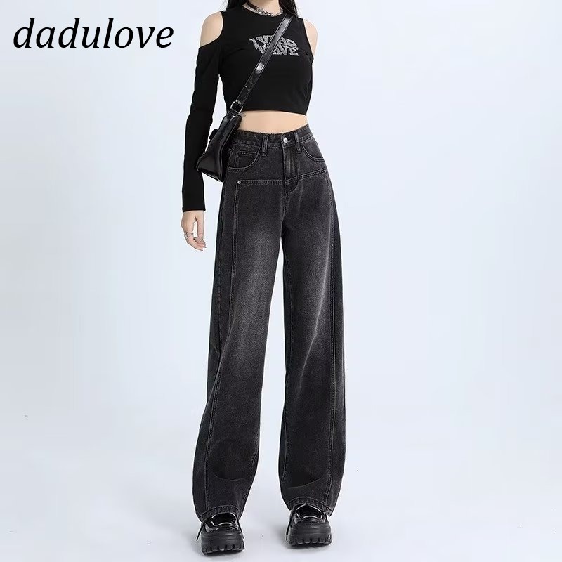 dadulove-new-american-ins-high-street-retro-jeans-niche-high-waist-loose-wide-leg-pants-large-size-trousers