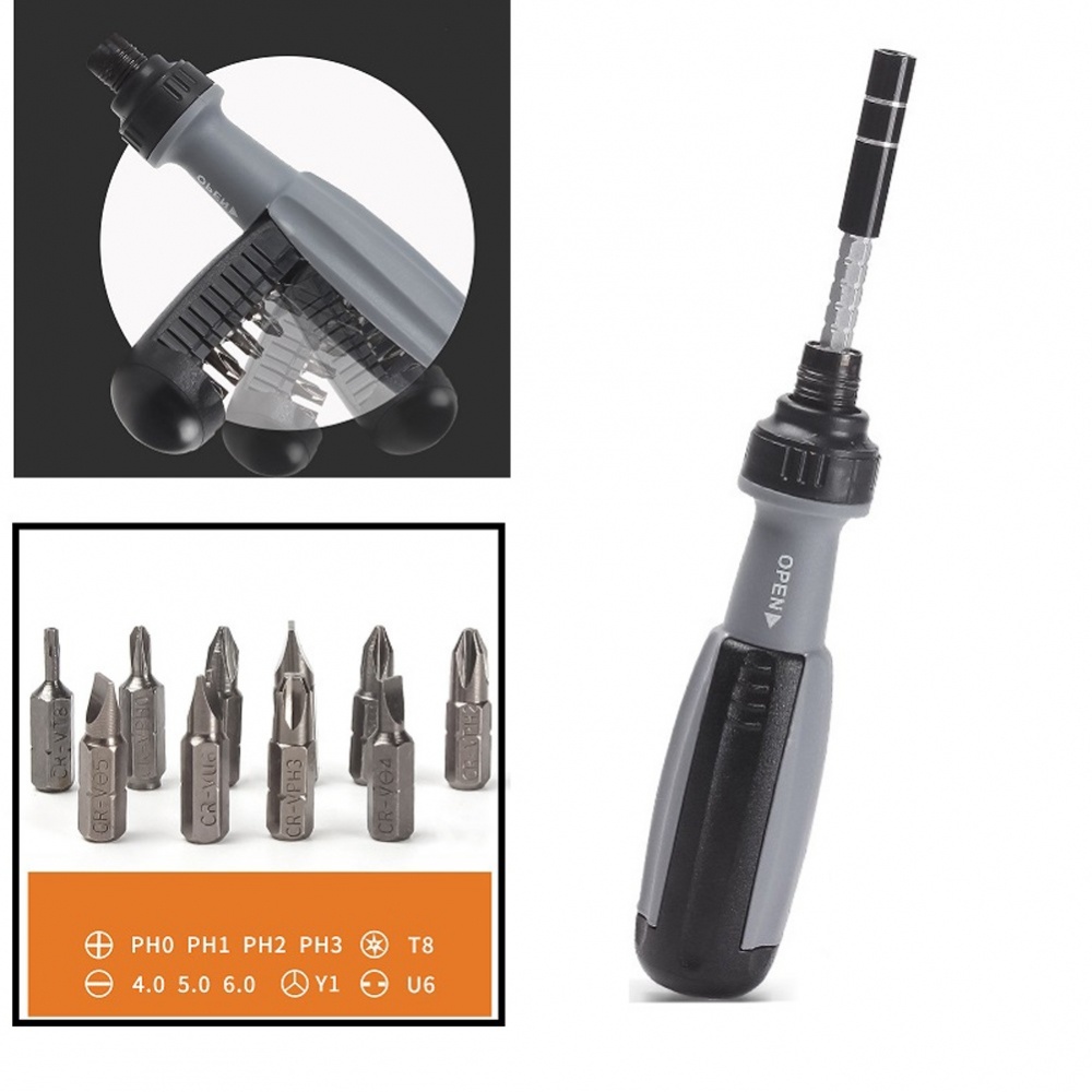 【COLORFUL】Versatile and Compact 11 in 1 Precision Ratchet Screwdriver ...
