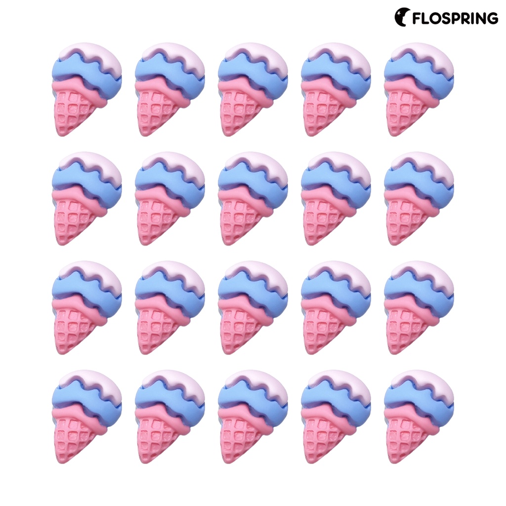 flospring-จี้รูปไอศกรีม-3d-ด้านหลังแบน-สําหรับตกแต่งเล็บ-20-ชิ้น