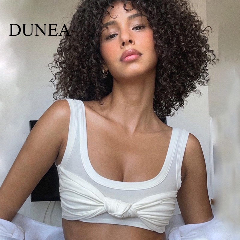 dunea-เสื้อกล้ามเครื่องเทศ-ตัวสั้น-สีขาว-สําหรับผู้หญิง