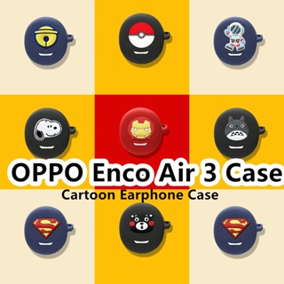 【Case Home】เคสหูฟัง แบบนิ่ม ลายการ์ตูน สีพื้น สําหรับ OPPO Enco Air 3 OPPO Enco Air 3