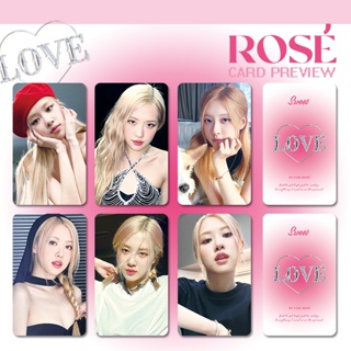 โฟโต้การ์ด ธีม BLACKPINK Love Idol ROSE JISOO LISA JENNIE HD สําหรับเก็บสะสม 6 ชิ้น